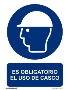 Señal "Es obligatorio el uso de casco" Normaluz